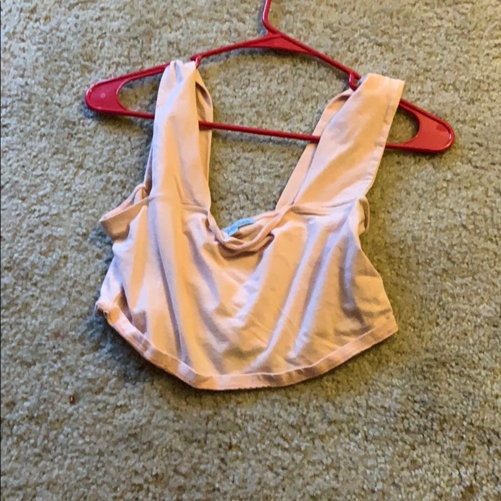 Light pink crop top bra